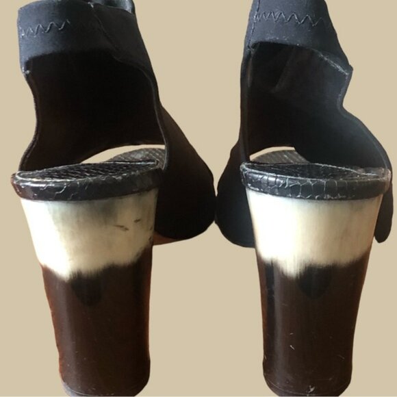 👛 (ANY 2/$50) Spanish DONALD J PLINER 4” Ombré Heel, Fabric/Leather Sling Back - Picture 3 of 10